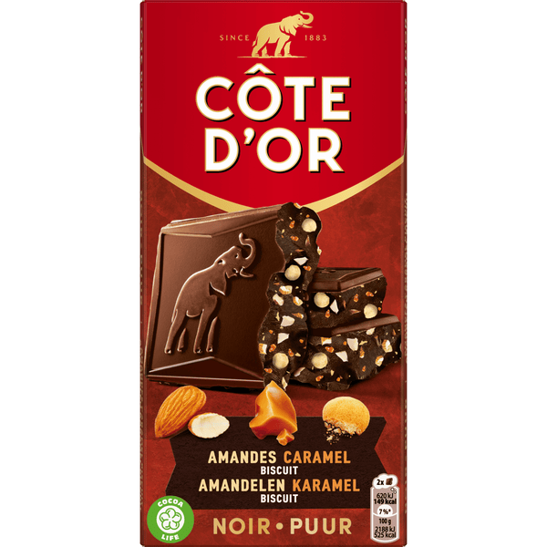 Côte d'Or Dark Chocolate Bar Almond Caramel