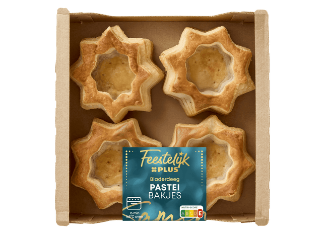 Feestelijk  Bladerdeeg pasteibakje 4st