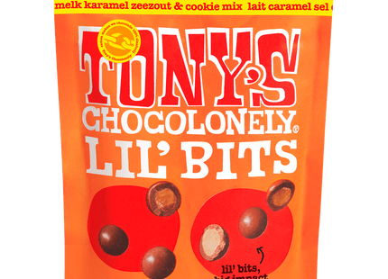 Tony's Chocolonely Lil' bits melk karamel zeezout biscuit