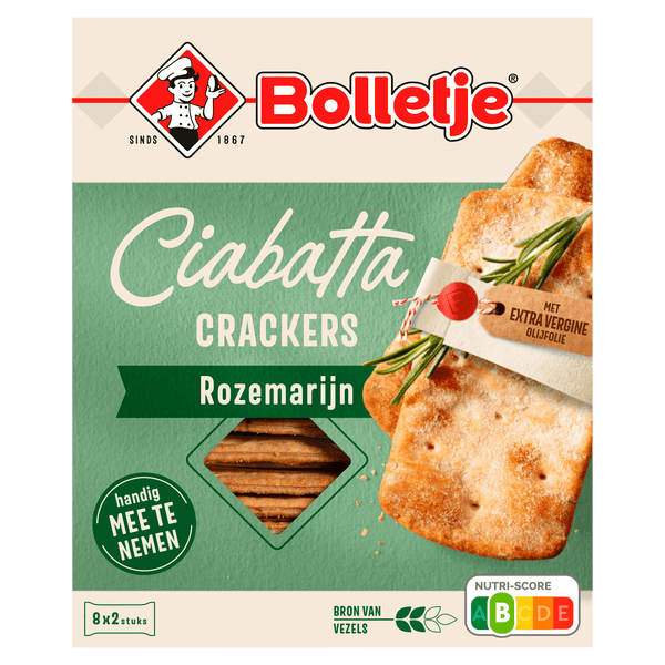 Bolletje Ciabatta Snack Cracker Rosemary