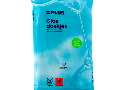 Glass wipes plastic-free