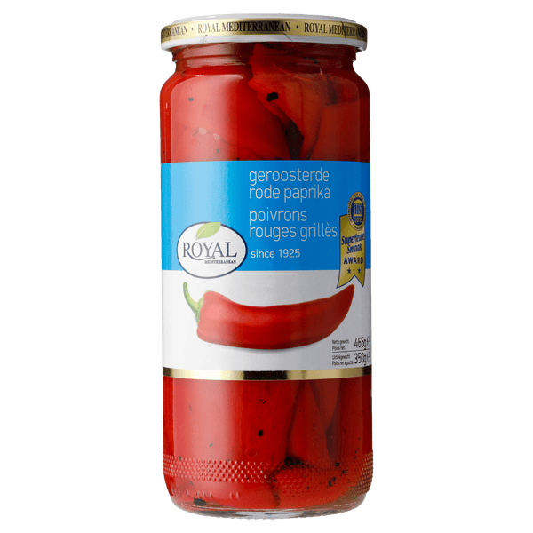 Königlich geröstete Scheiben rote Paprika