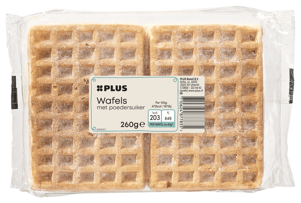 wafels met poedersuiker