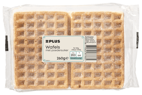 wafels met poedersuiker