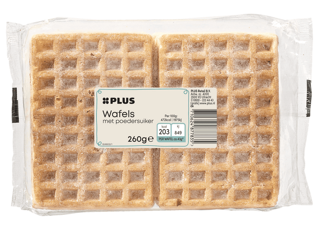wafels met poedersuiker