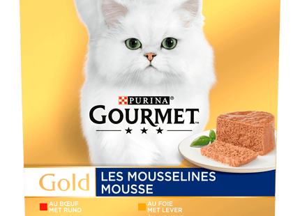 Gourmet Gold mousse kattenvoer nat vis/vlees