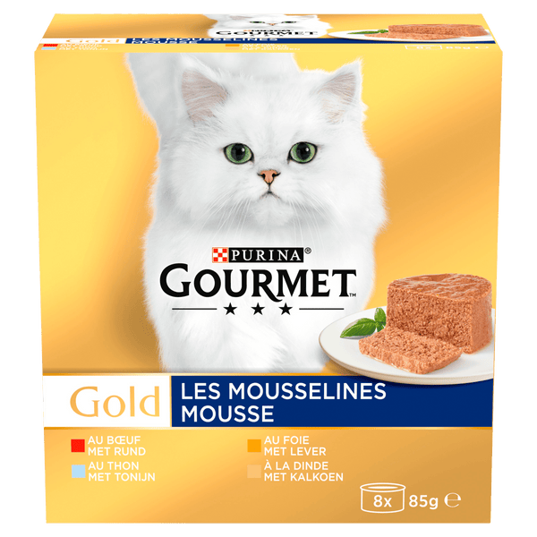 Gourmet Gold mousse kattenvoer nat vis/vlees