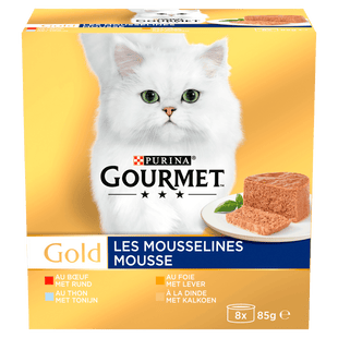 Gourmet Gold mousse kattenvoer nat vis/vlees