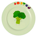 Plastic bordje broccoli