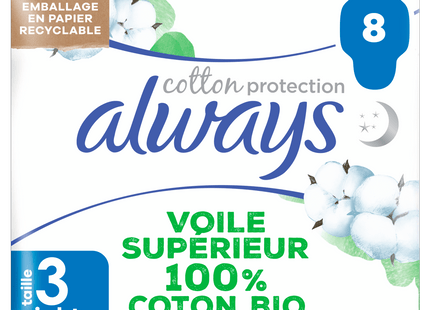 Always Cotton protection night maandverband