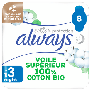 Always Cotton protection night maandverband
