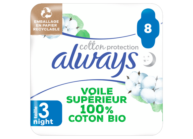 Always Cotton protection night maandverband