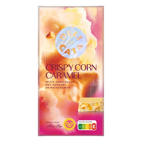 Delicata Reep crispy corn caramel witte chocolade