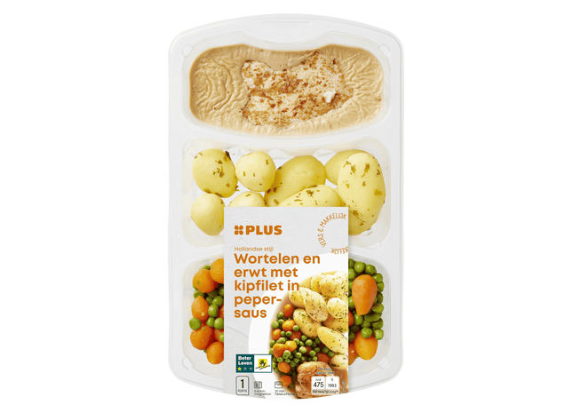 Karotten-Erbsen-Hühnerfilet-Pfeffer-Sahnesauce