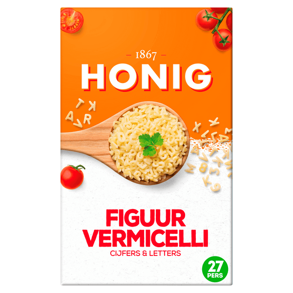 Honig Figuurvermicelli cijfers en letters