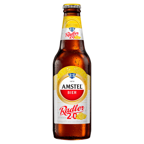 Amstel Radler lemon beer bottle