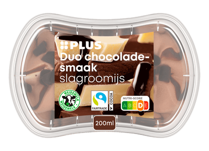 Kleintje Slagroomijs duo chocolade