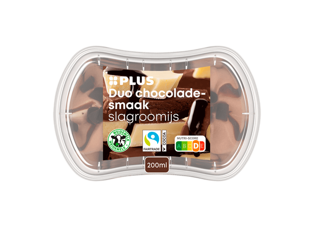 Kleintje Slagroomijs duo chocolade