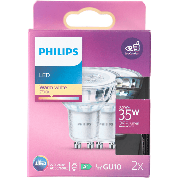 Philips LED 35W spotlight GU10 not dimmable