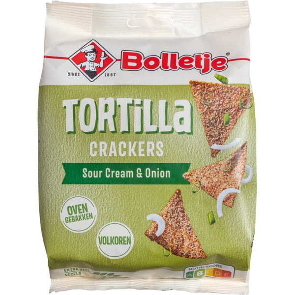 Bolletje Tortilla crackers sour cream & onion
