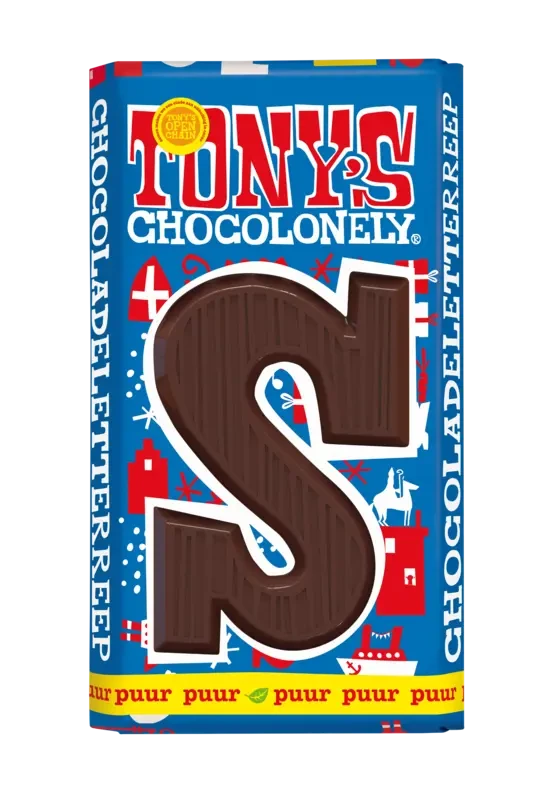 Tony's Chocolonely Chocoladeletterreep puur