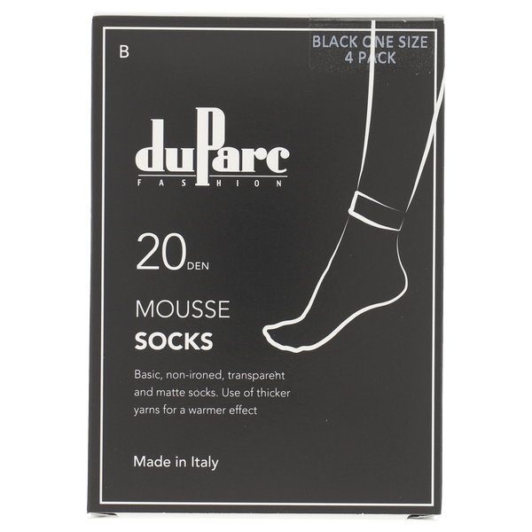 DuParc BASIC sok Mousse 20D zwart/4p
