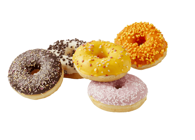 Gedecoreerde donuts Fairtrade cacao