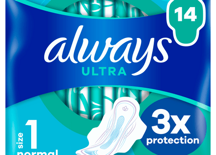 Always Ultra sanitary towels normal with wings