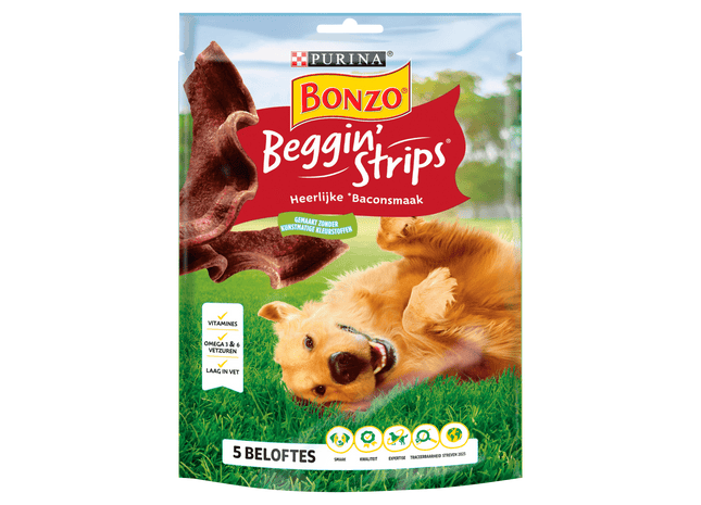 Bonzo Beggin' Strips Hundesnacks mit Speckgeschmack