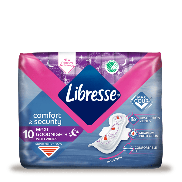 Libresse Sanitary Pad Maxi Goodnight with Wings