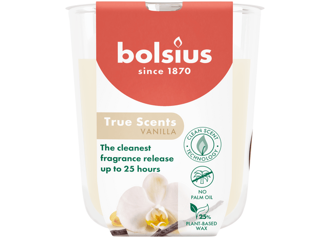 Bolsius Geurglas 80/73 True Scents Vanilla