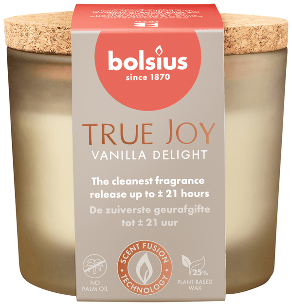 Bolsius Duftglas mit Kork True Joy Vanille-Genuss