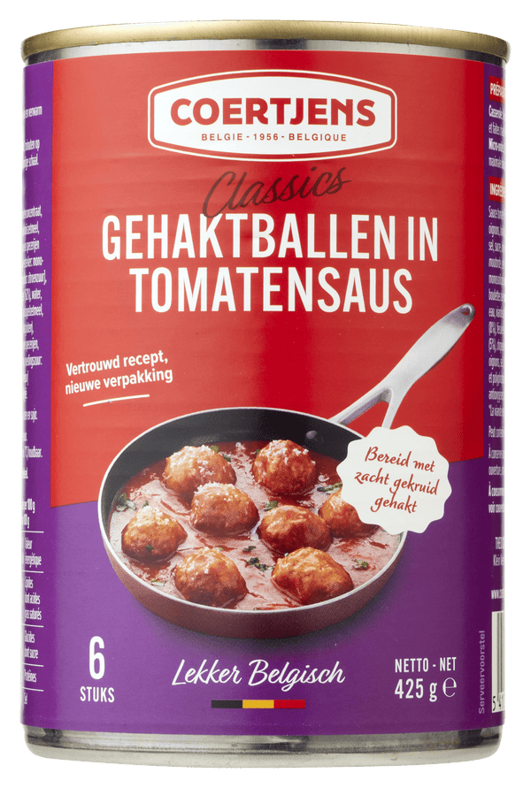 Coertjens Gehaktballen in tomatensaus