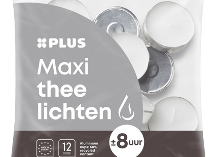 Theelichten maxi 8 uur