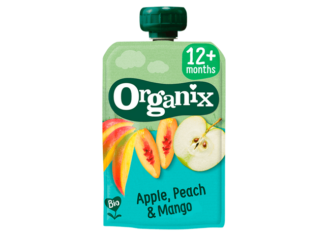 Organix Apple peach & mango 12+