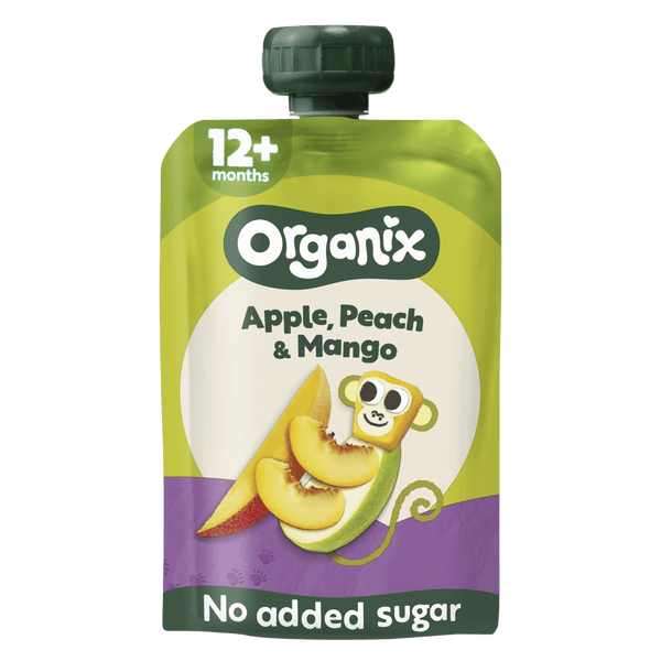 Organix Apple peach & mango 12+