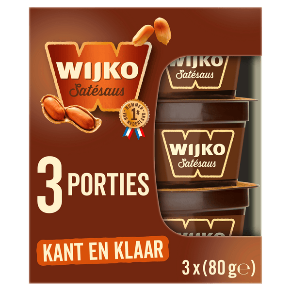 Wijko Satésaus kant & klaar 3-pack