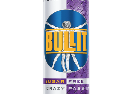 Bullit Energy drink sugar free crazy passion