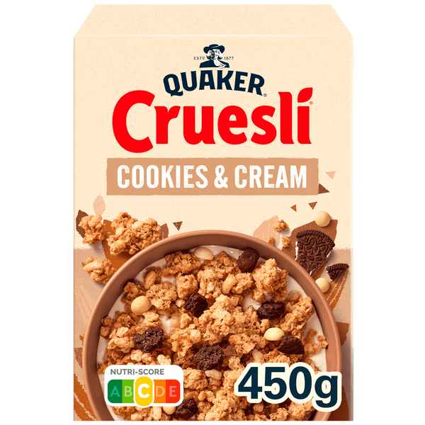 Quaker Cruesli cookies & cream
