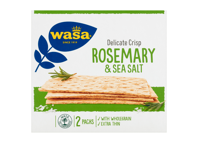 Wasa Delicate Crisp Rosemary & Sea Salt