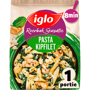Iglo Roerbaksensatie Pasta met spinazie