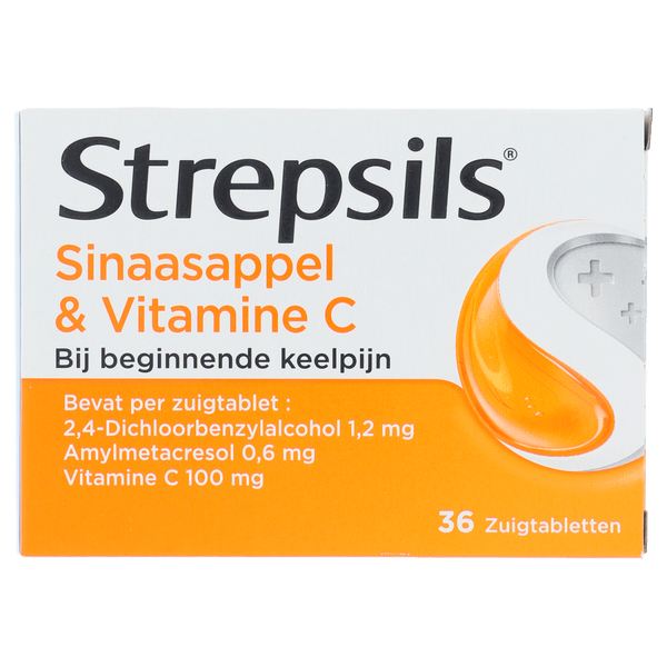 Strepsils Zuigtabletten Sinaasappel Vitamine C