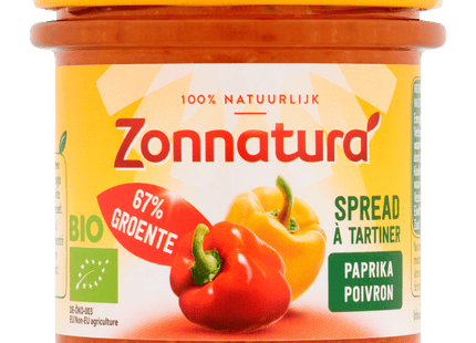 Zonnatura Groentespread paprika bio