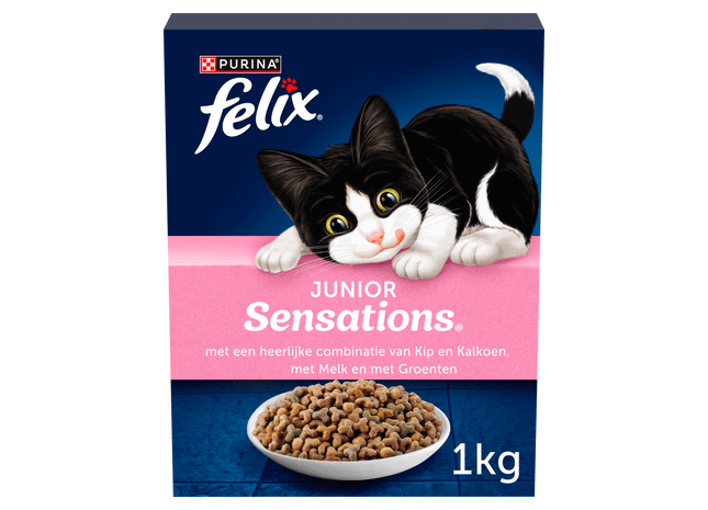 Felix Sensations Junior kattenvoer kip&melk