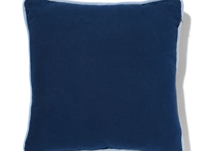 woonkussen met hoes velours blauw 40x40