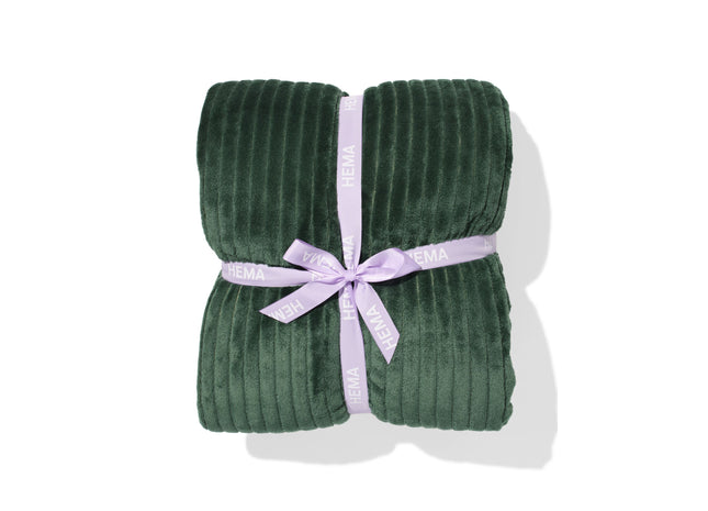 plaid 130x150cm sherpa blauwgroen