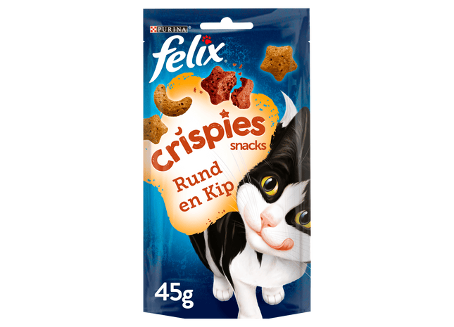 Felix Crispies kattensnacks rund & kip