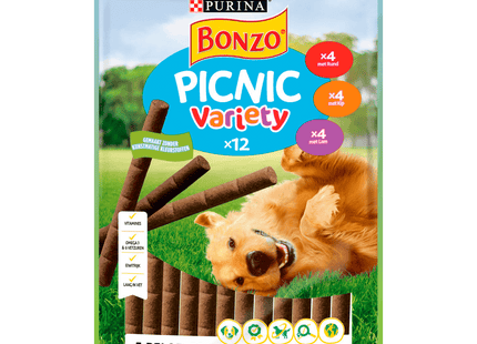 Bonzo Picnic Variety hondensnacks rund & kip