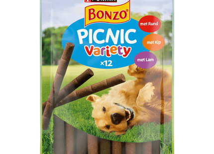 Bonzo Picnic Variety hondensnacks rund & kip