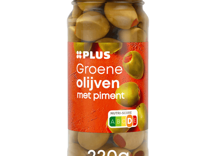 Groene olijven met piment